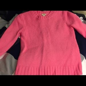 J. Crew Factory Pink Cable Knit Sweater
